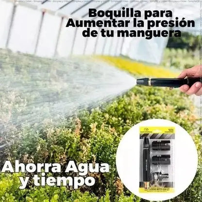 BOQUILLA DE ALTA PRESION + 3 CHORROS DE PRESION PARA TU MANGUERA